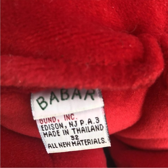 Gund Babar Elephant King Macys Plush Red 1988 Stuffed Animal 15” Vintage 80s - Picture 8 of 9